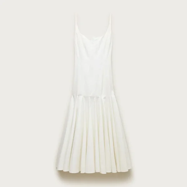 Collection drop-waist dress in cotton poplin