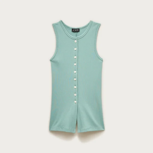 Perfect rib button-up shell top