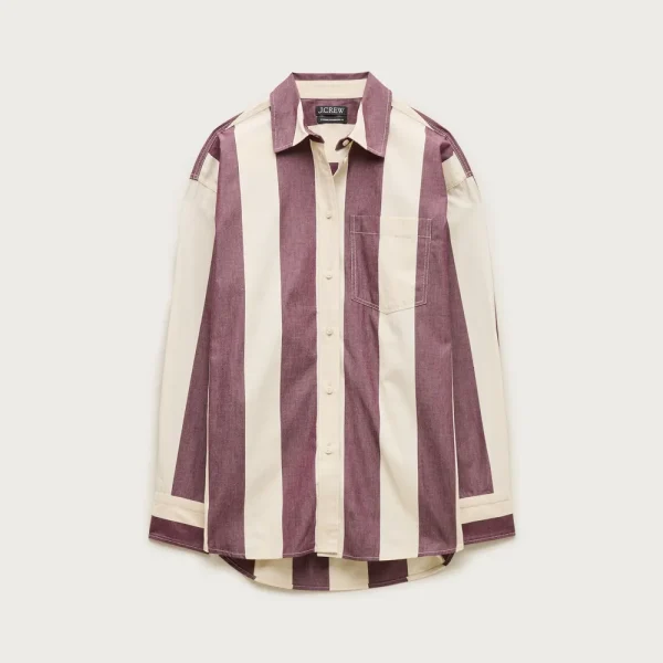 Étienne oversized shirt in striped cotton poplin