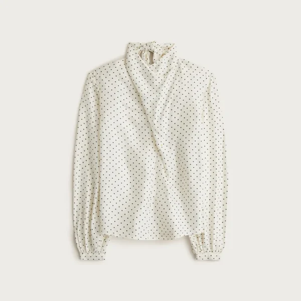 Scarf-neck shirt