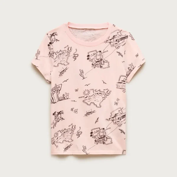 Road trip slim-fit graphic T-shirt in broken-in jersey
