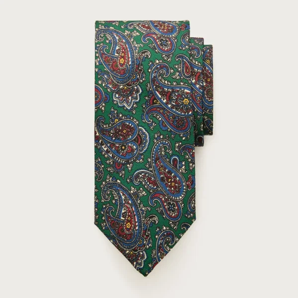 English silk paisley tie