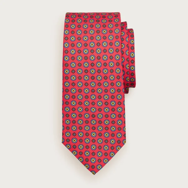 English silk printed tie