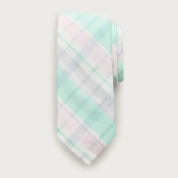 Plaid tie in Indian madras cotton