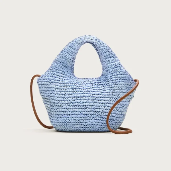 Small handknotted straw tote