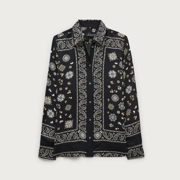 Jules classic-fit shirt in bandana-print viscose twill