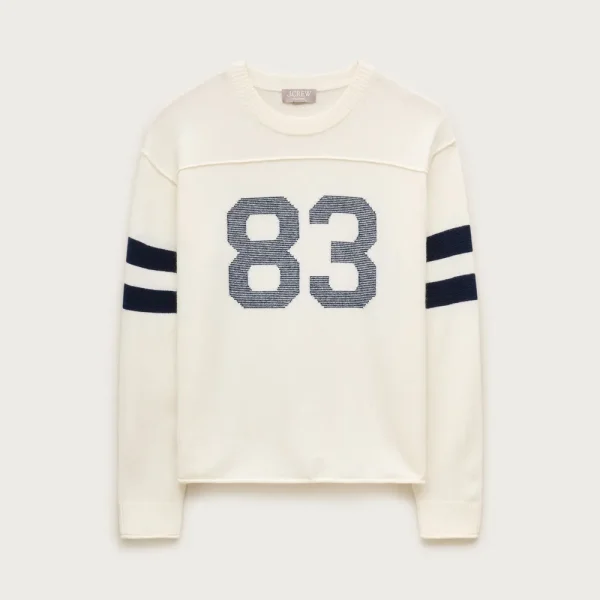 Cashmere rugby crewneck sweater