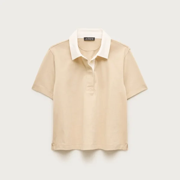 Boyfriend jersey short-sleeve polo shirt