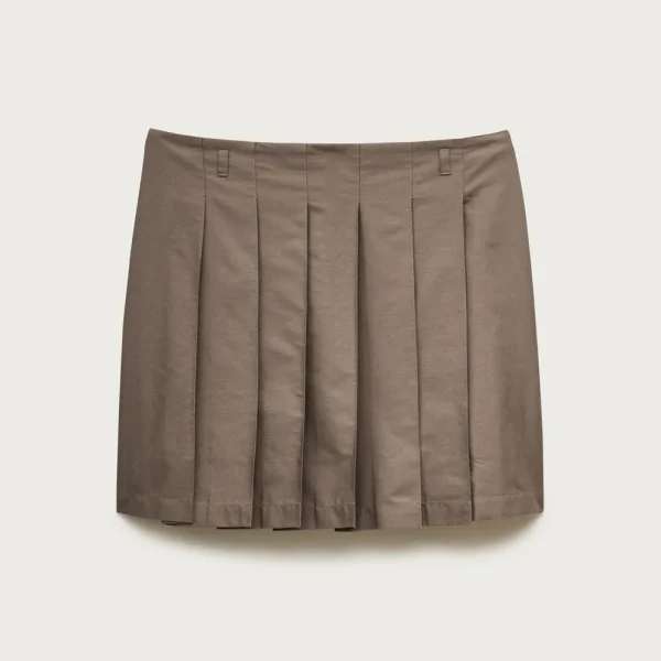Pleated prep mini skirt