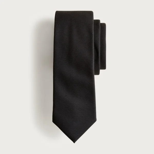 American wool tie in black