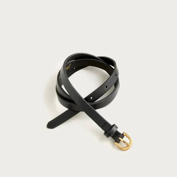 Skinny Italian leather belt
