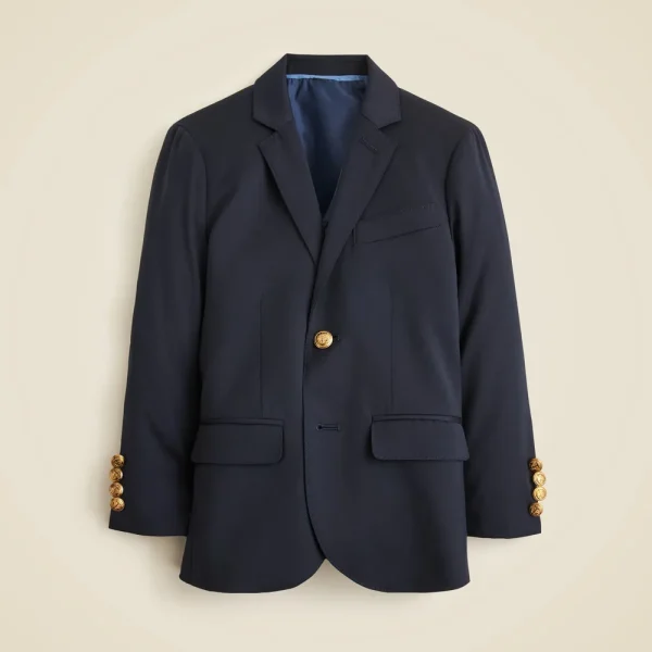 Boys’ Ludlow two-button blazer in navy wool blend