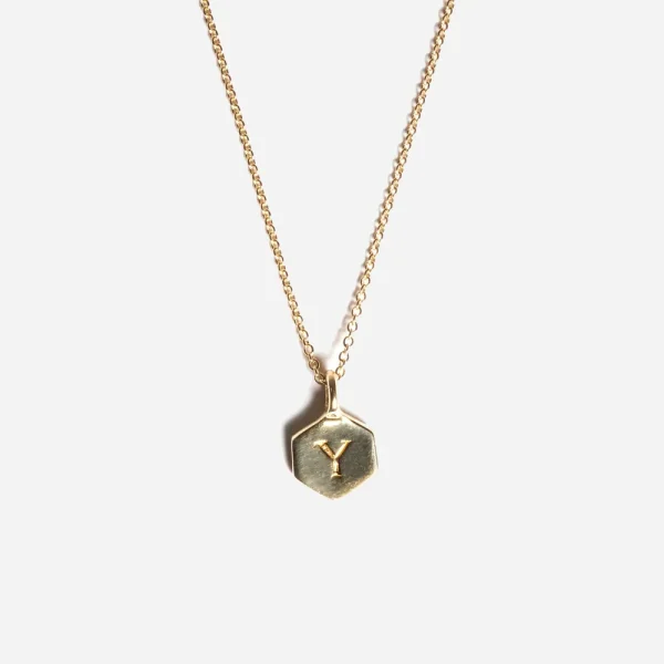 Odette New York® Hex monogram necklace