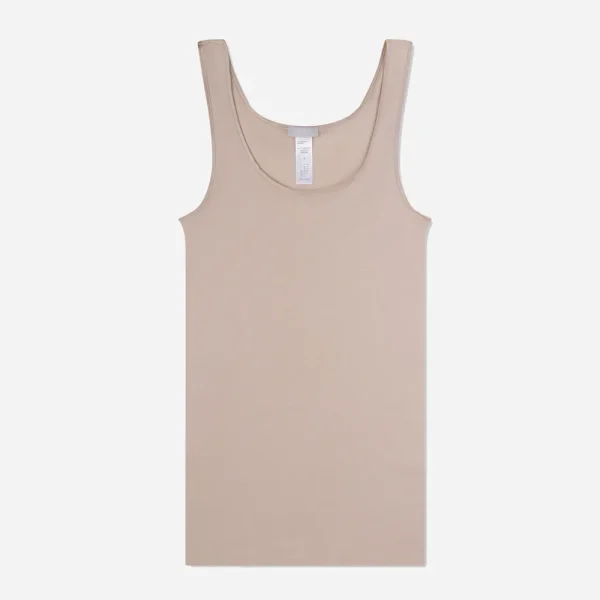 HANRO® cotton seamless round-neck tank top
