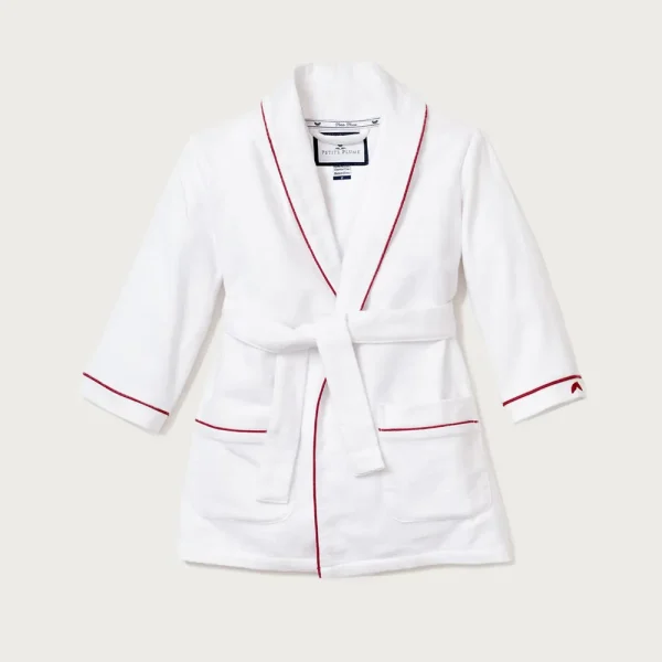 Petite Plume™ kids’ flannel robe with piping