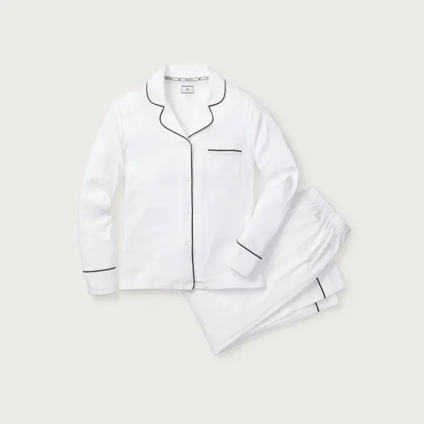 Petite Plume™ women’s Pima cotton pajama set with piping