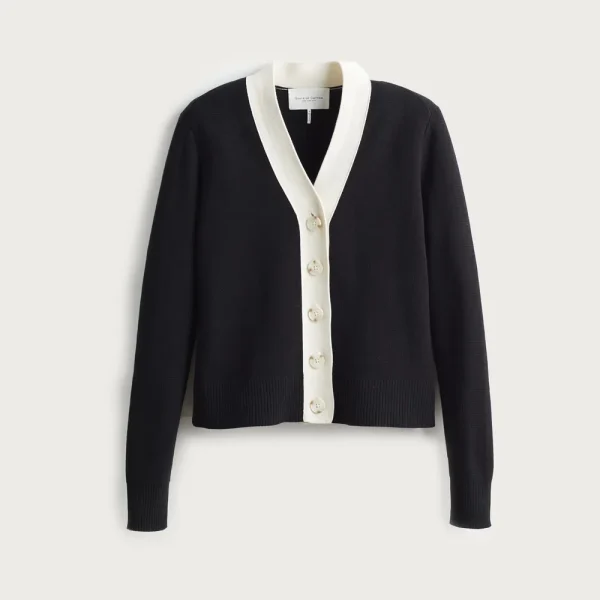 State of Cotton NYC Perry tipped cardigan sweater
