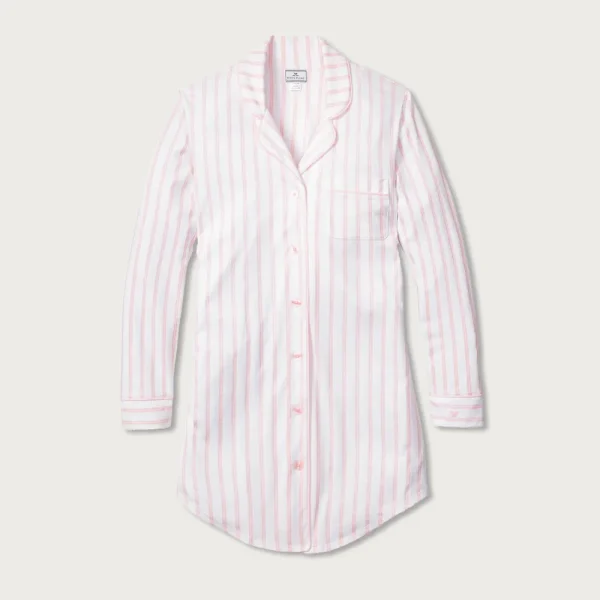 Petite Plume™ women’s luxe Pima cotton nightshirt in stripe