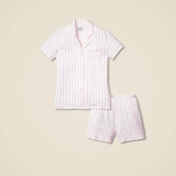 Petite Plume™ women’s luxe Pima cotton short set in stripe