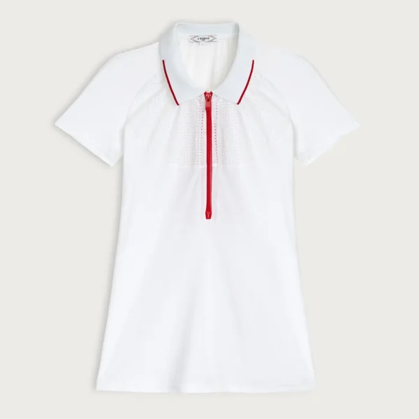 L’Etoile Sport™ mesh zip performance polo shirt