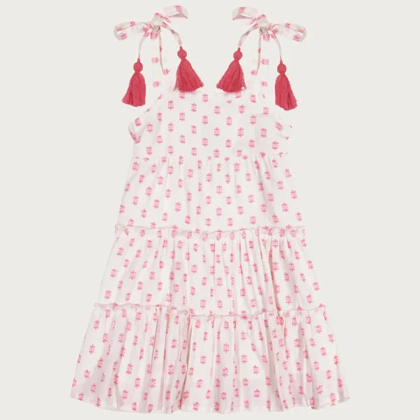 Girls’ Mer St. Barth™ shoulder-tie sundress in dobby