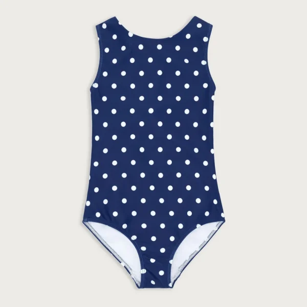 Girls’ minnow™ Atlantic dot double-bow one-piece