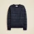 CM340_DARK NAVY ECRU STRIPE