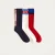 WOOL BLEND NAVY RED MUL