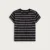 CS305_DAHLIA STRIPE BLACK IVO
